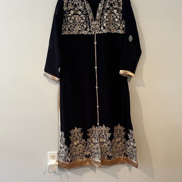 Indian tradition Salwar Kameex suit set , in Dark Blue, size 40 - Picture 3 of 10